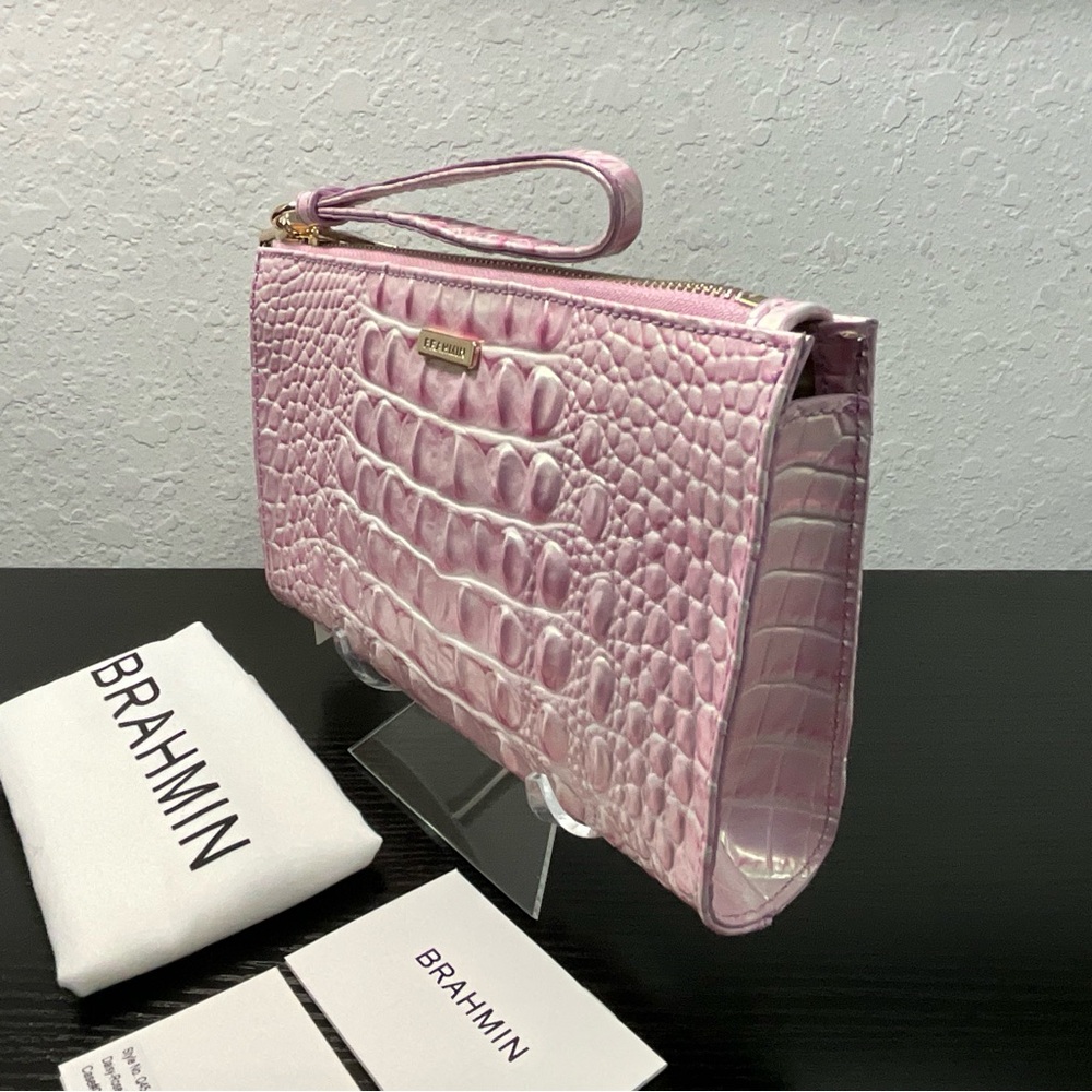 Brahmin Daisy ROSE WATER MELBOURNE Wristlet Clutch Makeup Bag NWT - Picture 5 of 9